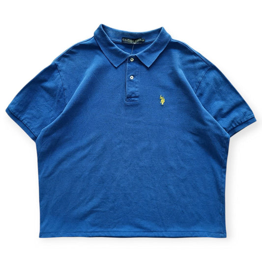 Polo Vintage Croppata Uomo – Blu U.S. Polo Assn. (Taglia M IT / Etichetta XL)