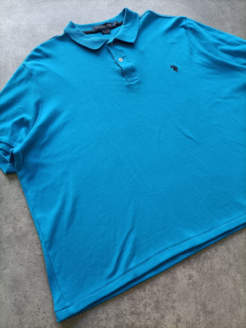 Polo Vintage Croppata Uomo – Turchese U.S. Polo Assn. (Taglia L IT / Etichetta 2XL)