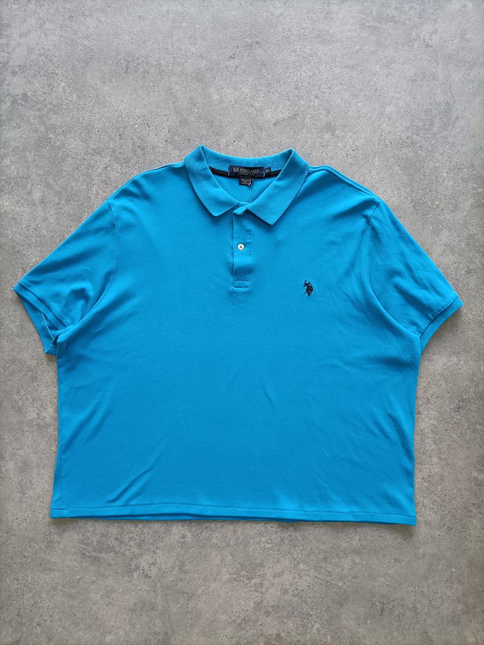 Polo Vintage Croppata Uomo – Turchese U.S. Polo Assn. (Taglia L IT / Etichetta 2XL)