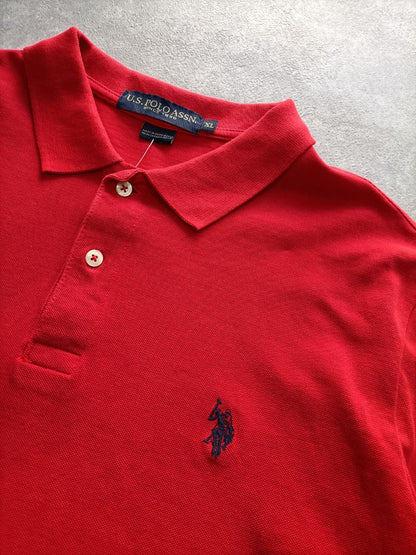 Polo Vintage Croppata Uomo – Rossa U.S. Polo Assn. (Taglia M IT / Etichetta XL)