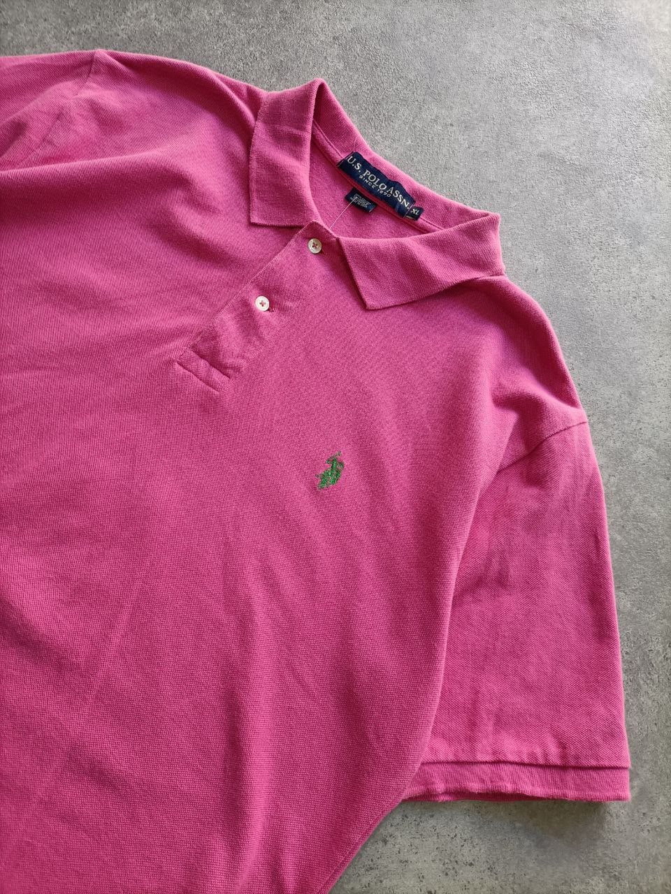 Polo Vintage Croppata Uomo – Fucsia U.S. Polo Assn. (Taglia XL / Vestibilità M Oversize)
