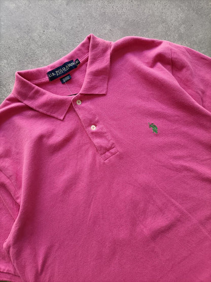 Polo Vintage Croppata Uomo – Fucsia U.S. Polo Assn. (Taglia XL / Vestibilità M Oversize)