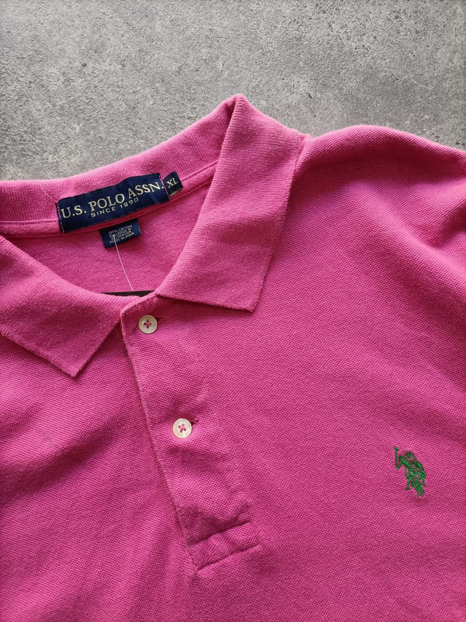 Polo Vintage Croppata Uomo – Fucsia U.S. Polo Assn. (Taglia XL / Vestibilità M Oversize)