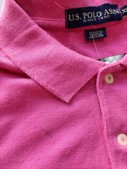 Polo Vintage Croppata Uomo – Fucsia U.S. Polo Assn. (Taglia XL / Vestibilità M Oversize)