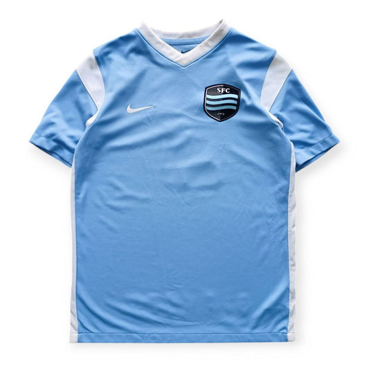 Nike Maglia Calcio Strike FC 2013 Celeste/Bianca (S/XL Ragazzo)