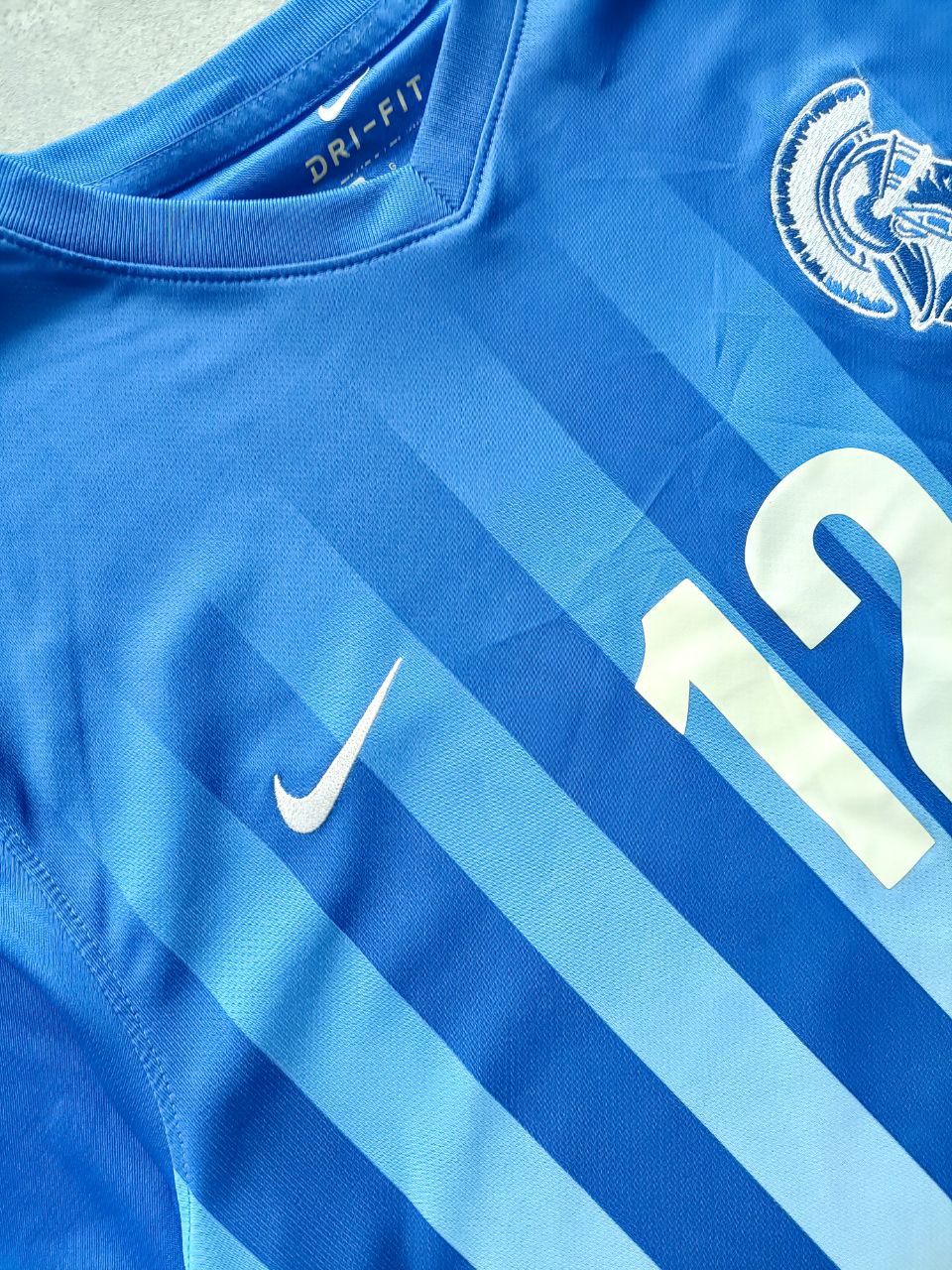 Nike Soccer T Shirt Maglia Calcio A Righe Bianca E Blu (L)