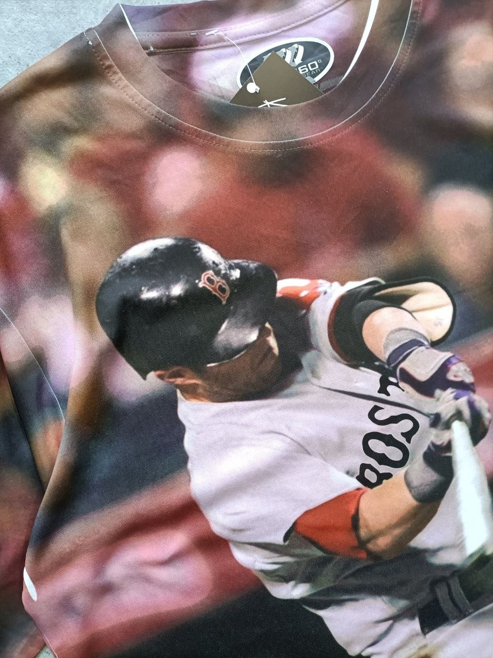 Three 60 Gear T Shirt Dustin Pedroia Boston Red Sox (L)