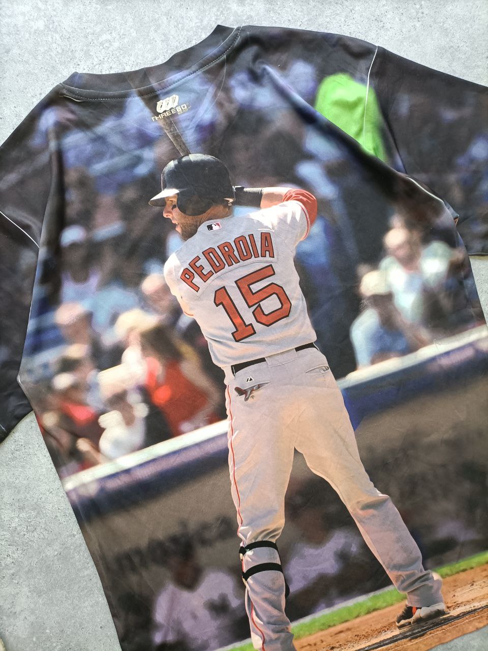 Three 60 Gear T Shirt Dustin Pedroia Boston Red Sox (L)