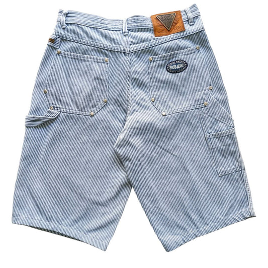 Paco Jeans Vintage Shorts a Righe – Uomo/Donna Denim Carpenter 90s (Taglia 44 ITA)