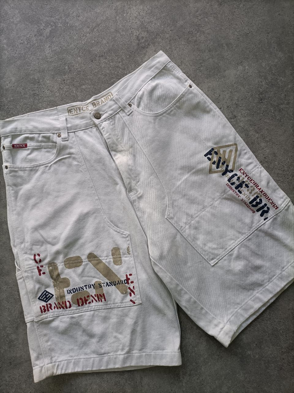 Enyce Carpenter Shorts Uomo – Denim Bianco (Taglia 48 IT)