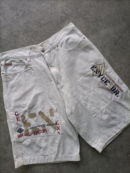 Enyce Carpenter Shorts Uomo – Denim Bianco (Taglia 48 IT)