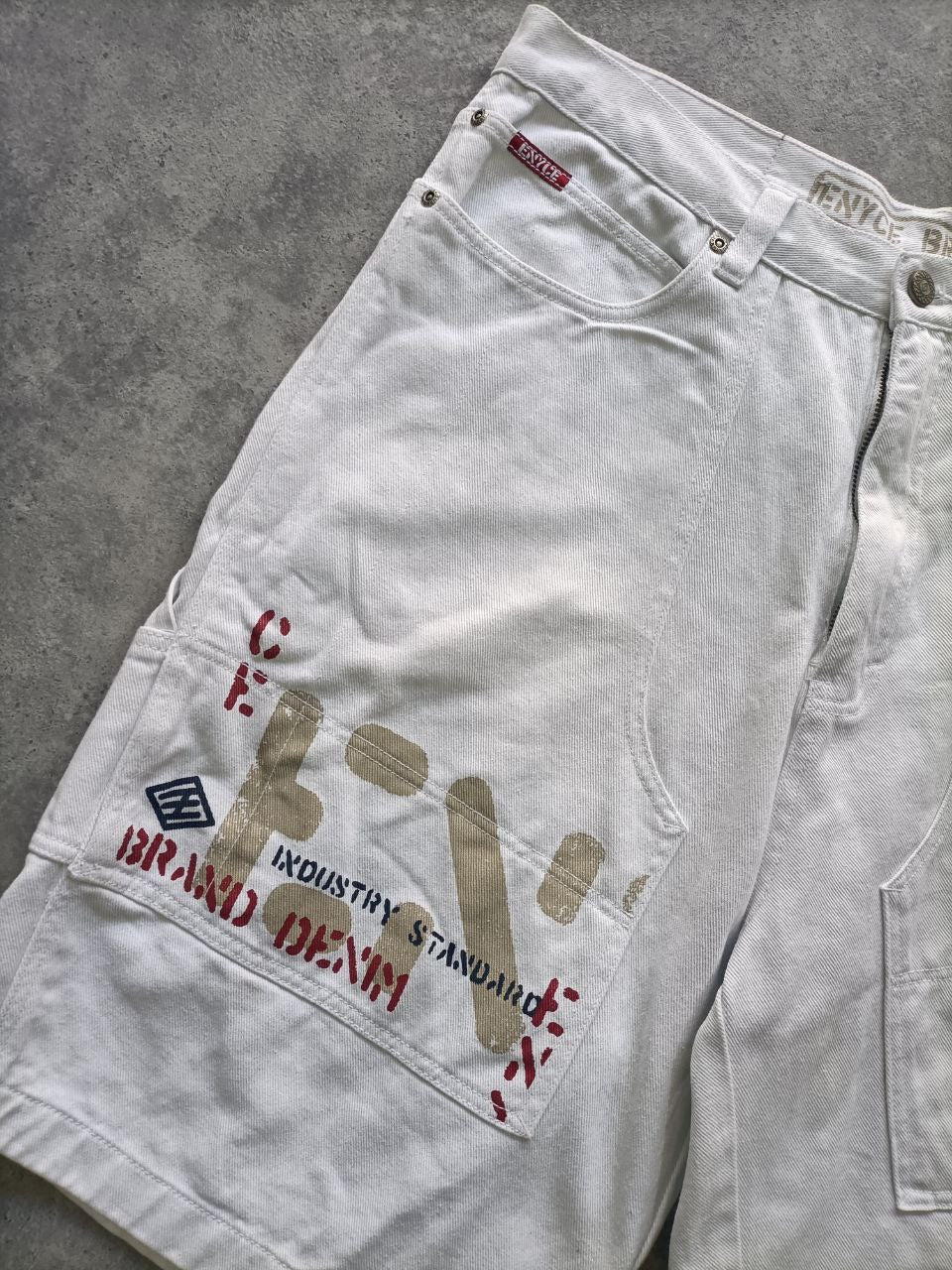 Enyce Carpenter Shorts Uomo – Denim Bianco (Taglia 48 IT)