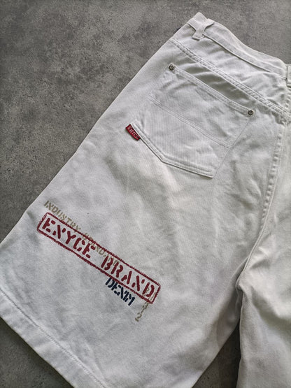 Enyce Carpenter Shorts Uomo – Denim Bianco (Taglia 48 IT)