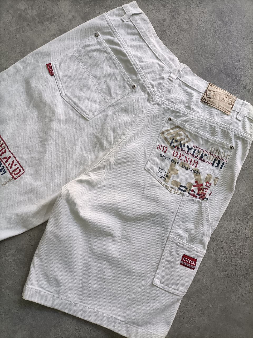 Enyce Carpenter Shorts Uomo – Denim Bianco (Taglia 48 IT)