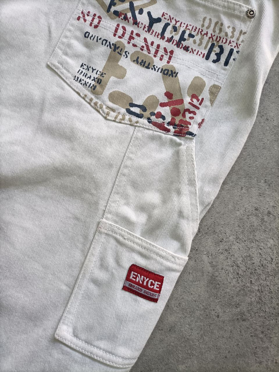 Enyce Carpenter Shorts Uomo – Denim Bianco (Taglia 48 IT)
