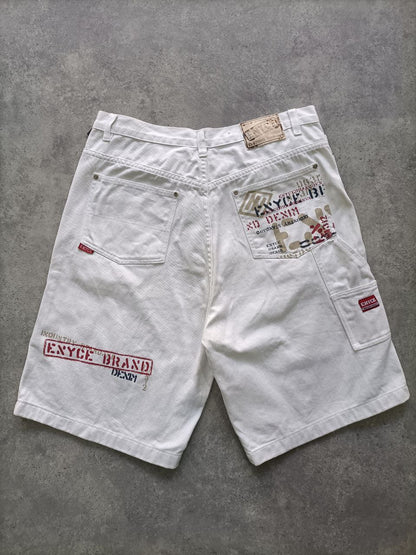 Enyce Carpenter Shorts Uomo – Denim Bianco (Taglia 48 IT)